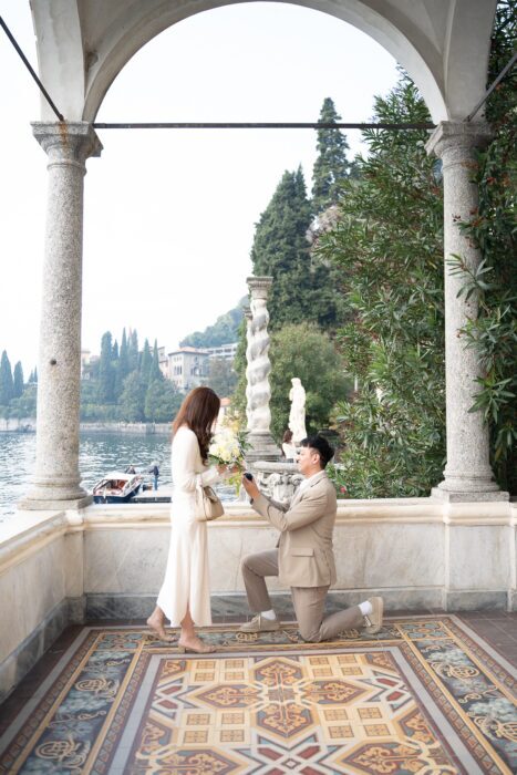 Brand photography session at a luxury villa on Lake Como with a local photographer