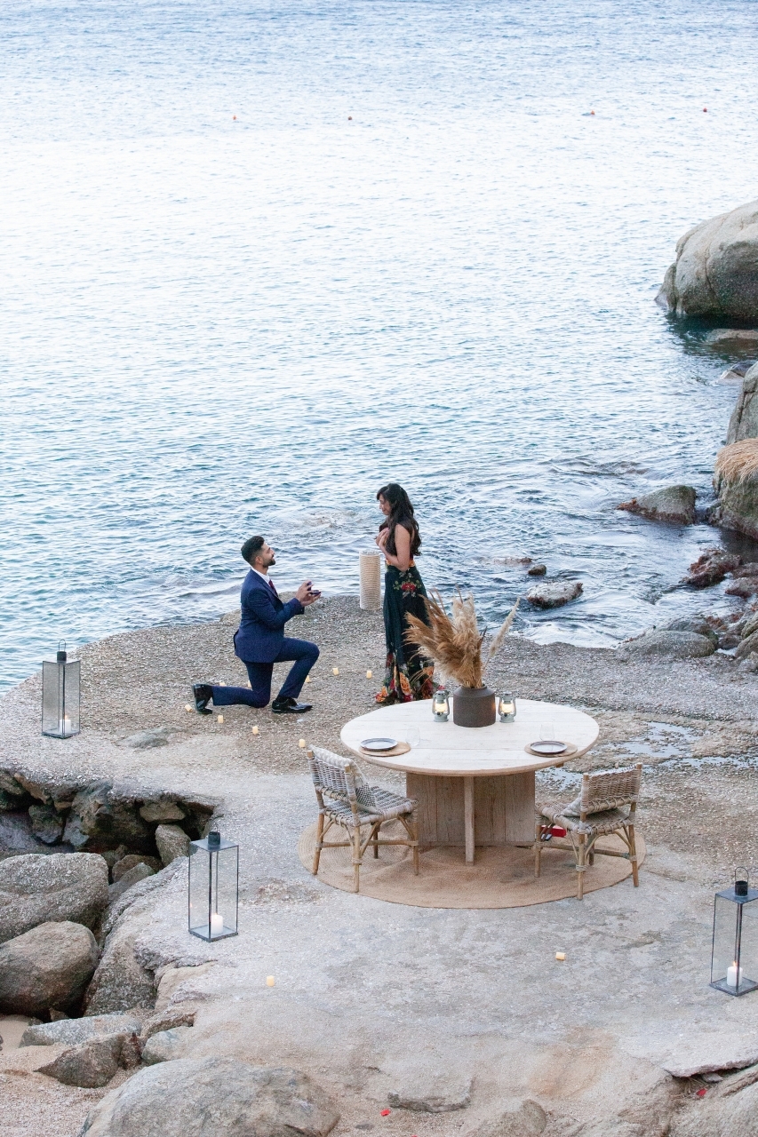 hire a proposal photograhper in Mykonos